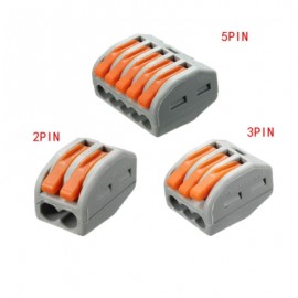 ZDM 5PCS ET25 2/3/5 Pins 32A Spring Terminal Block Electric Cable Wire Connector