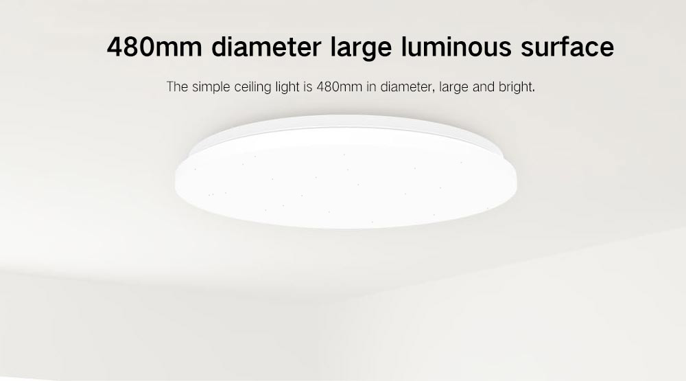 Yeelight YILAI YlXD05Yl 480 Simple Round LED Smart Ceiling Light for Home Star Version ( Xiaomi Ecosystem Product ) - White